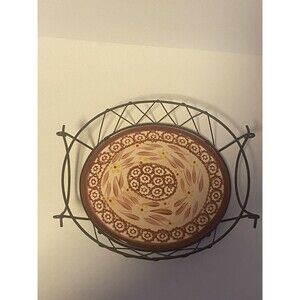 Temptations by Tara Old World Cranberry Red Trivet 8" x 5 1/2" with metal basket